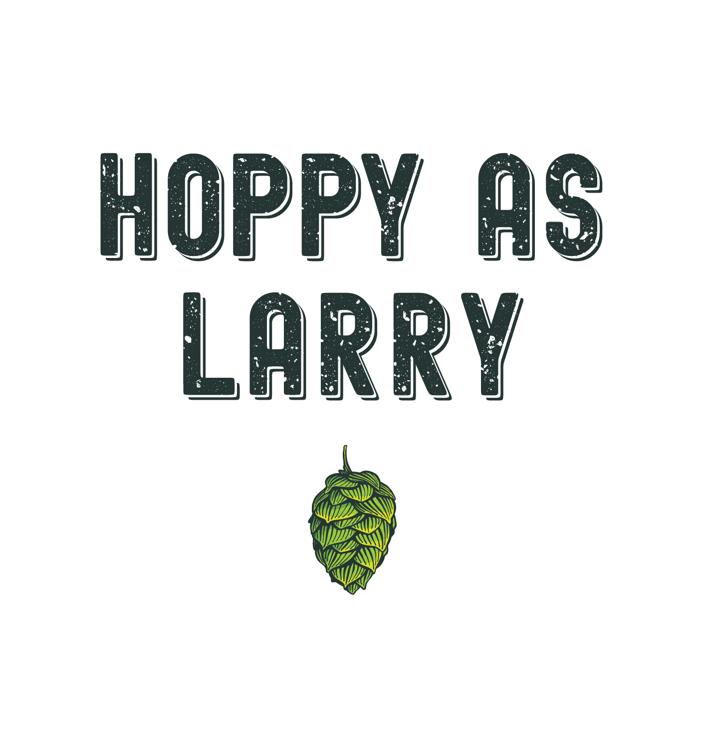 Hoppy As Larry Frosted Glass Beer Mug