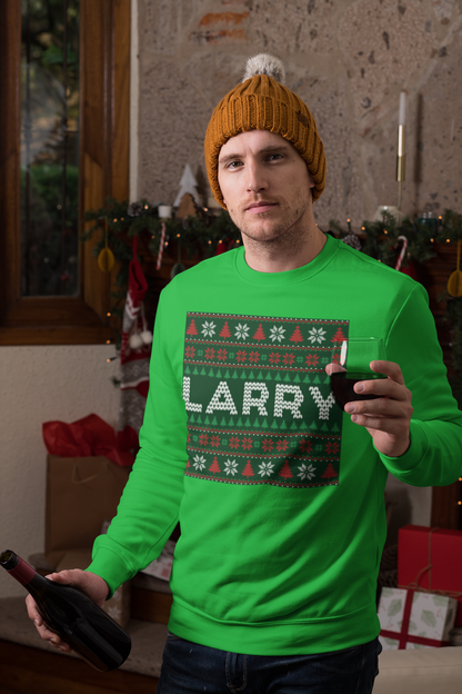 Larry Ugly Christmas Sweater, Holiday Name Sweatershirt