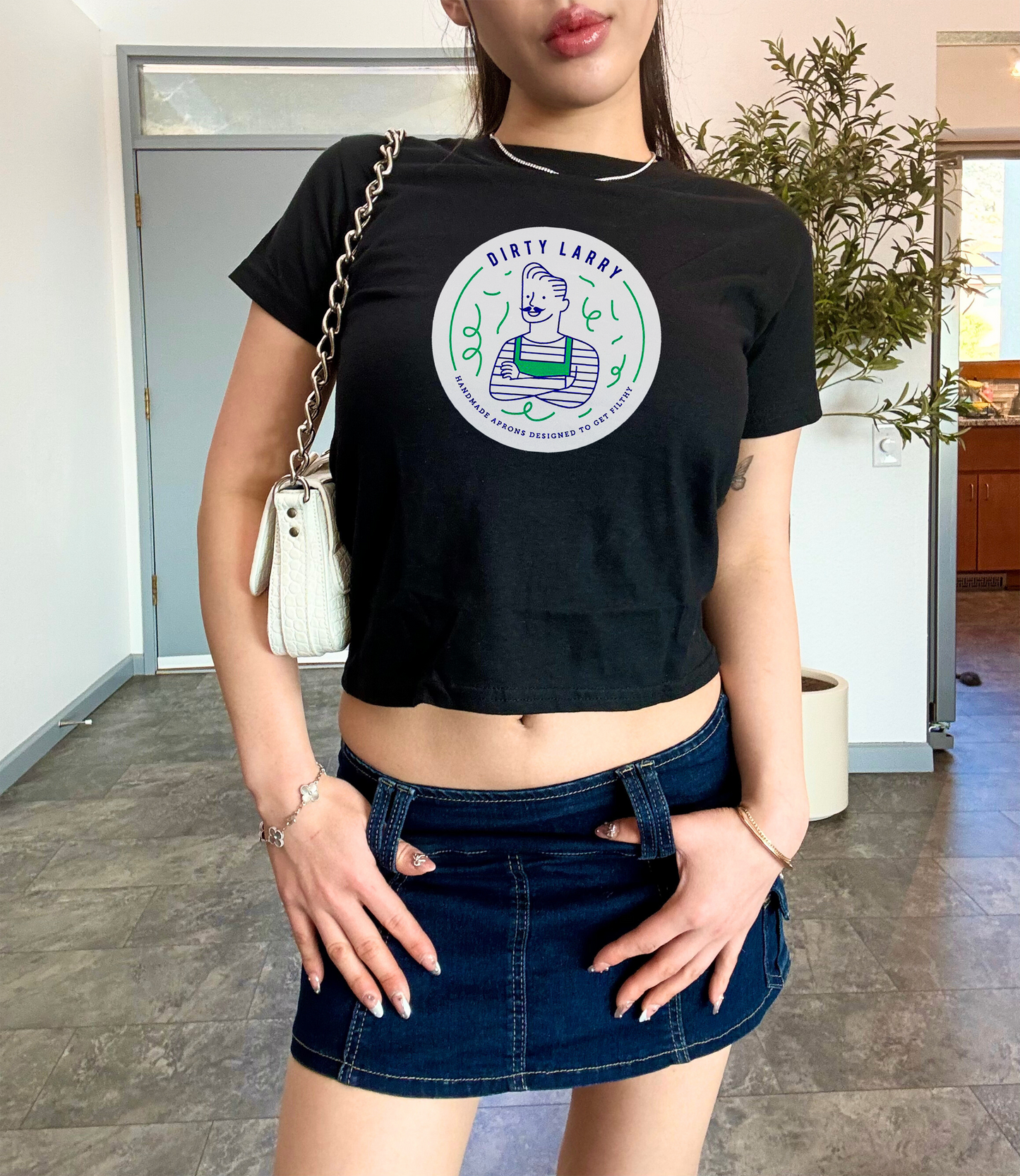 Dirty Larry Y2K Style Baby Tee, 90s Style Larry Tshirt