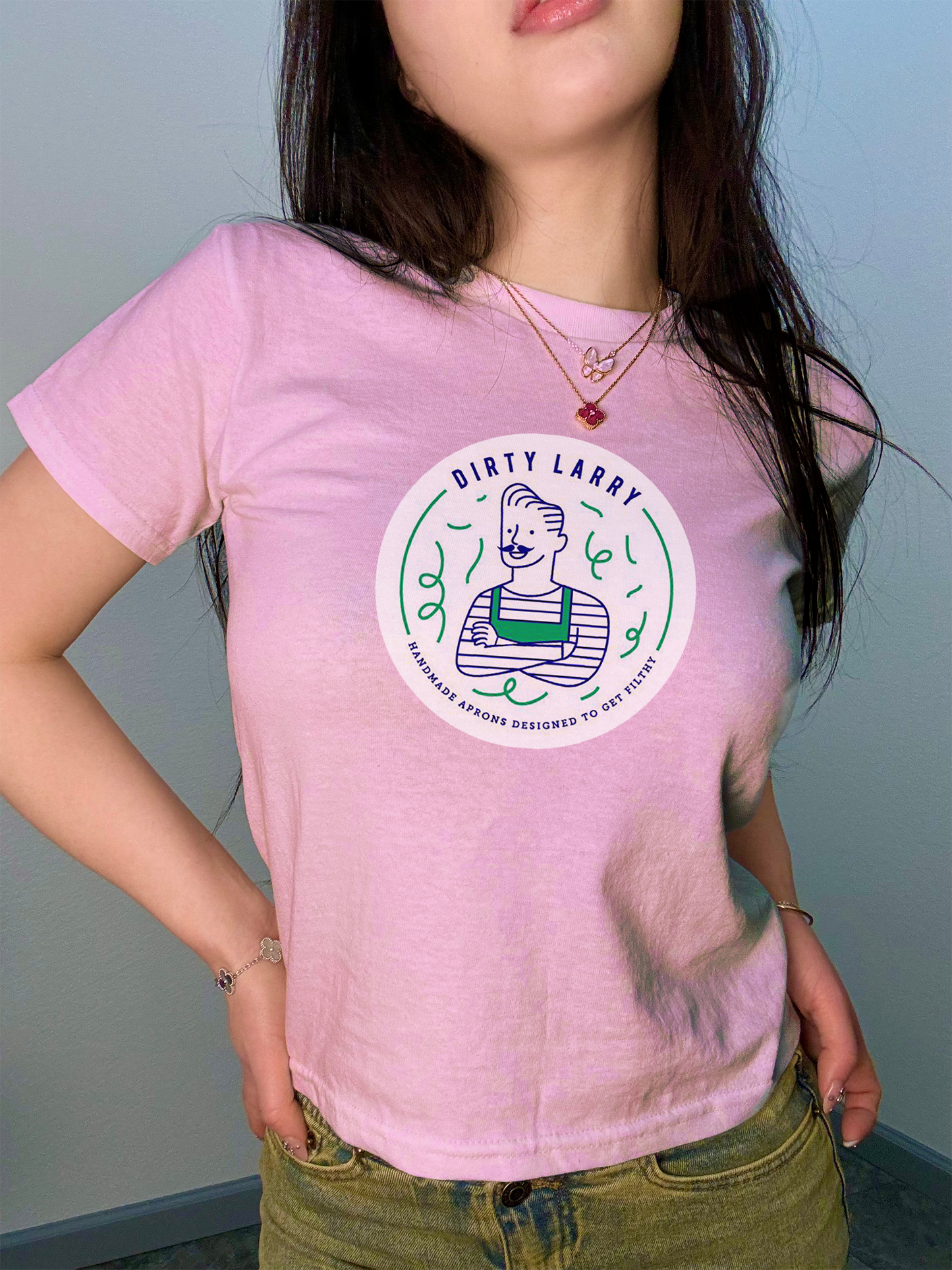 Dirty Larry Y2K Style Baby Tee, 90s Style Larry Tshirt