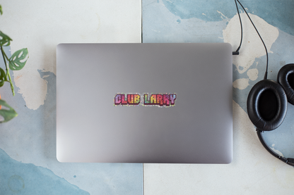 Club Larry Halogenic Vinyl Sticker, Custom Larry Name Sticker