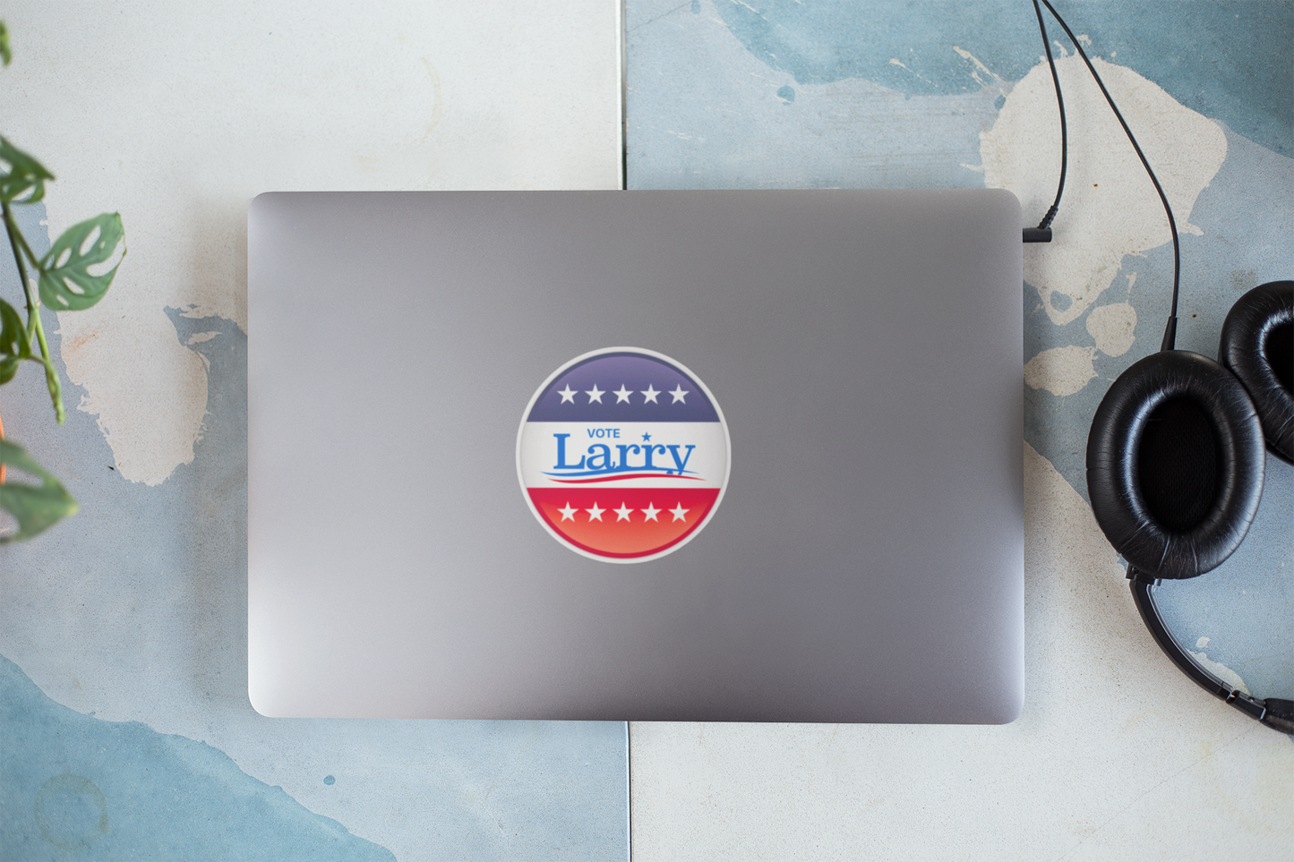 Vote Larry Circle Stickers, Funny Larry Sticker, Name Larry Sticker