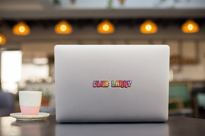 Club Larry Halogenic Vinyl Sticker, Custom Larry Name Sticker