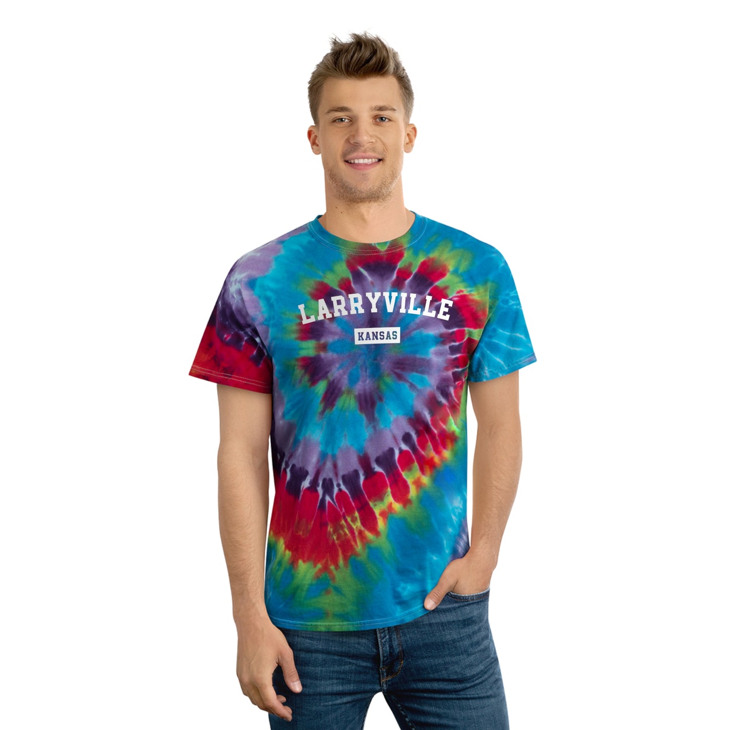 Larryville Kansas Tie-Dye Tee, Spiral