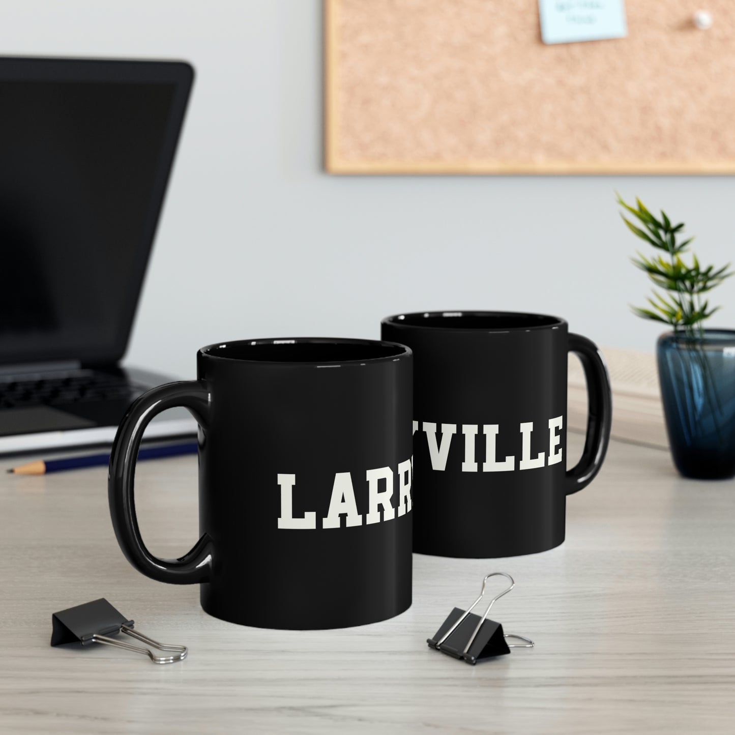 Larryville 11oz Black Mug