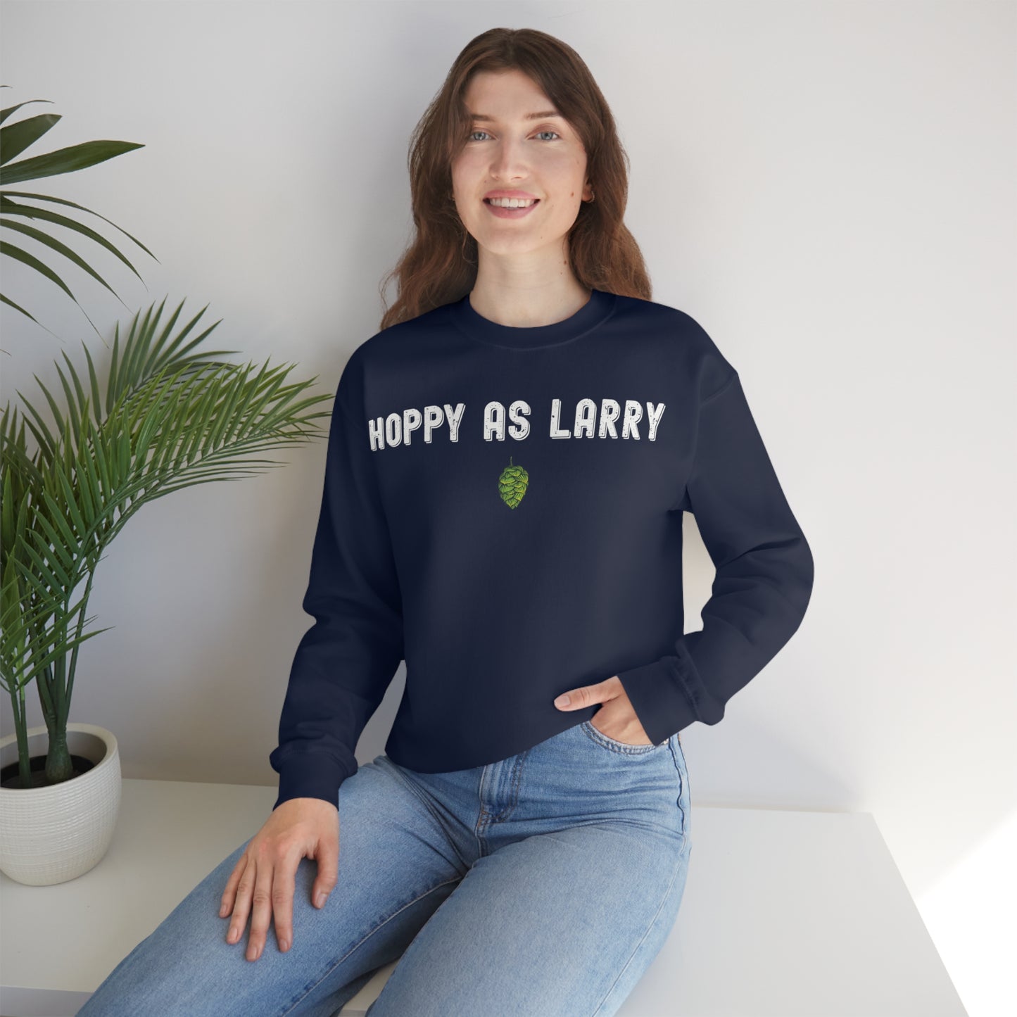 Unisex Heavy Blend Crewneck Sweatshirt - Hoppy as Larry