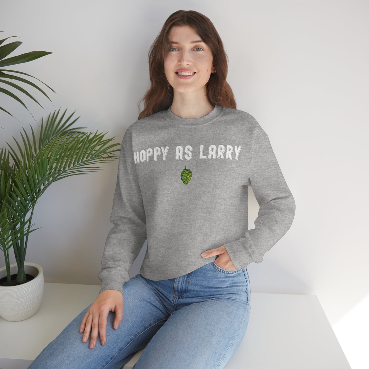 Unisex Heavy Blend Crewneck Sweatshirt - Hoppy as Larry