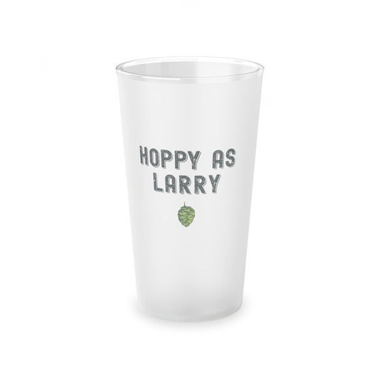 Frosted Pint Glass, 16oz - Hoppy as Larry